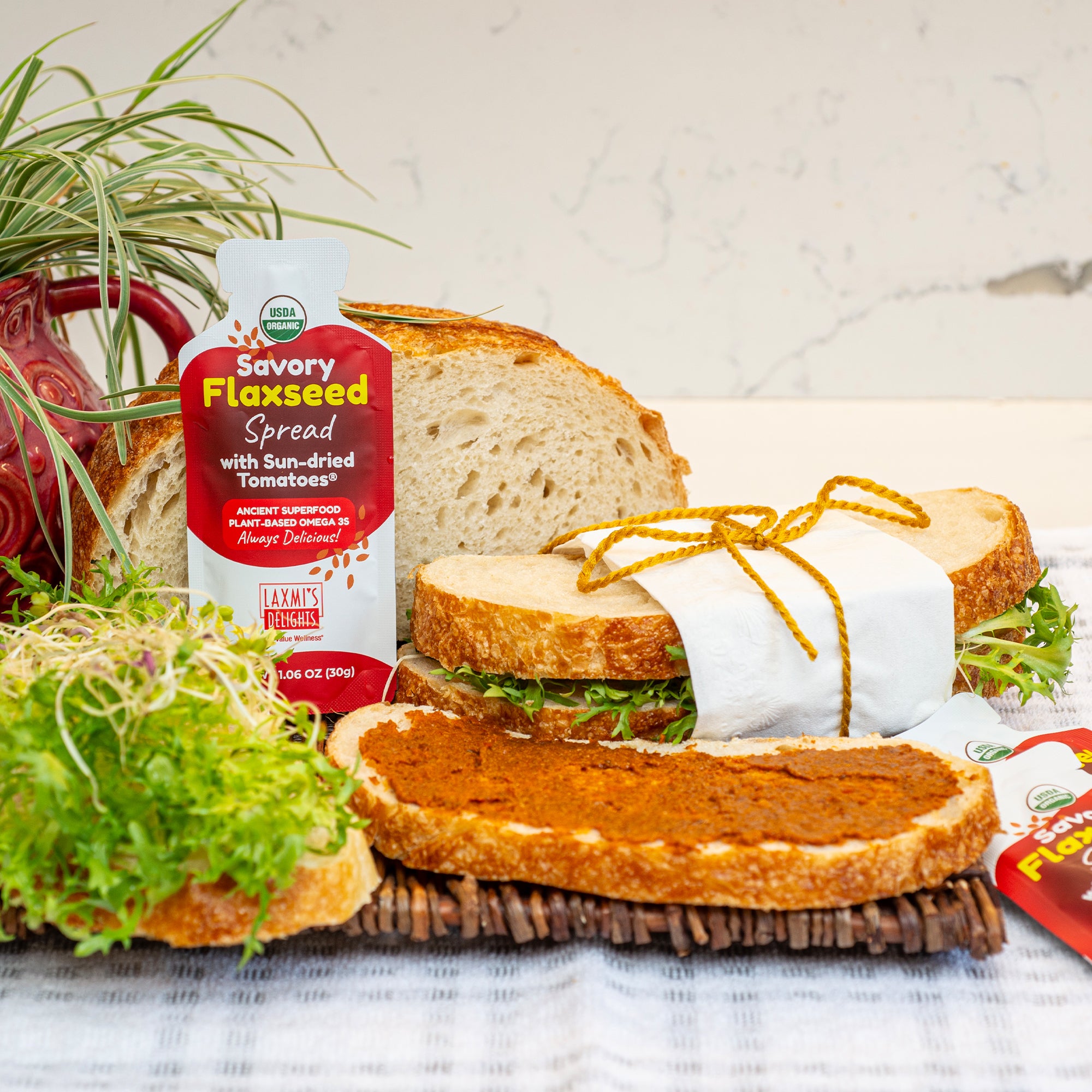 Savory Flaxseed Spread with Sun-dried Tomatoes®